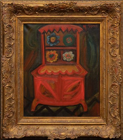 null Maurice BLOND (1899-1974)
The red buffet
Oil on canvas signed in the upper right...