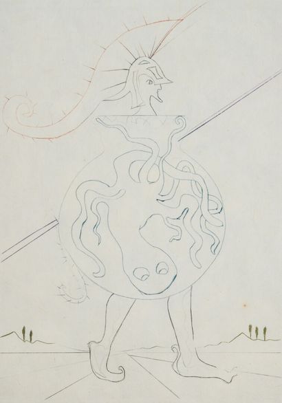 null Salvador DALI (1904-1989):
Don Quixote l
Suite of 15 serigraphs on japanese...