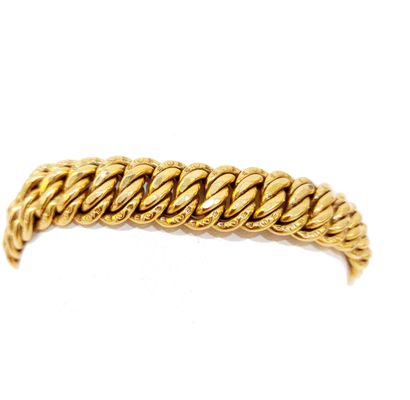 null Bracelet gourmette or, maille anglaise 

Poids: 25.3 g - L: 19 cm