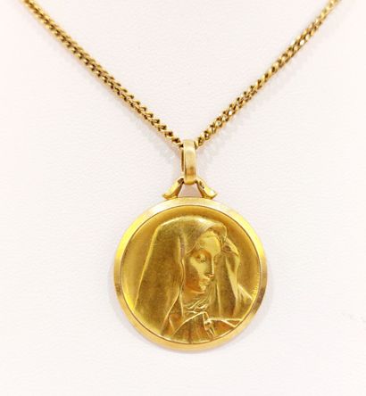 null Médaille Sainte 'Vierge", gravée au dos "Marianne...", signée E. Dropsy, on...