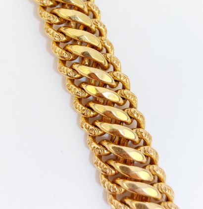 null Bracelet en or, maille américaine 

Poids: 27.6 g- L: 17 cm