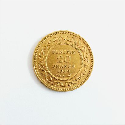 une pièce de 20 francs or, Tunisie, 1899...