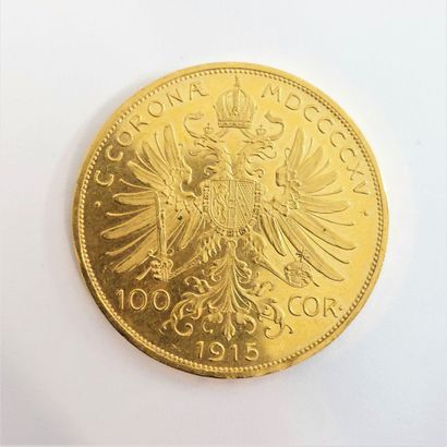null Pièce autrichienne 100 couronnes or 1915.

Poids: 33.9 g - rayures d'usage