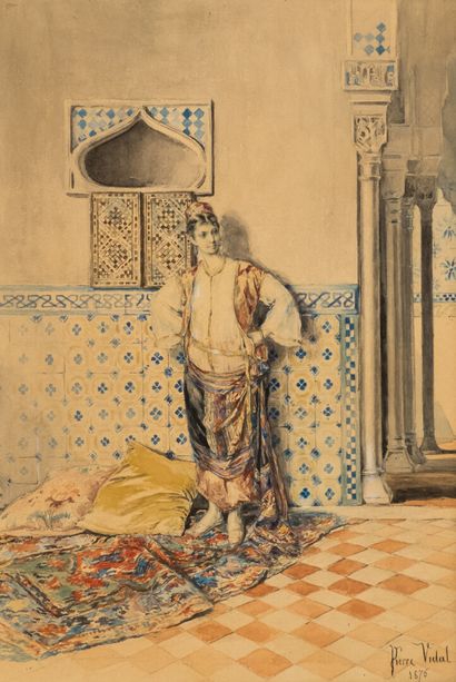 null Pierre DUVAL (19th century)

Young woman in an orientalist interior

Watercolor...