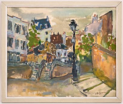 null Raoul BERGOUGNAN (1900 - 1982)

Rue Saint Vincent, Montmartre, Paris

Oil on...