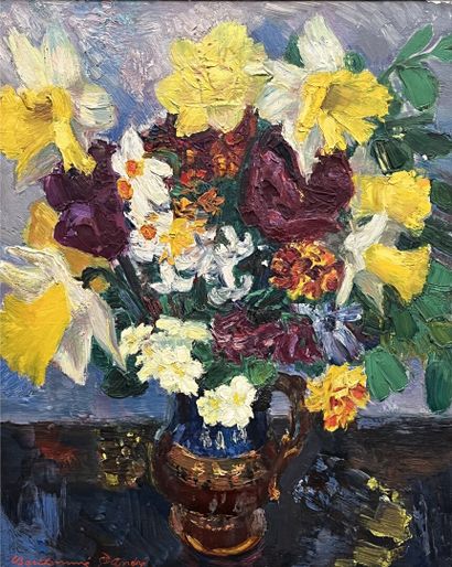 null Louis BERTHOMMÉ-SAINT-ANDRÉ (1905-1977)

Bouquet with big yellow flowers

Oil...