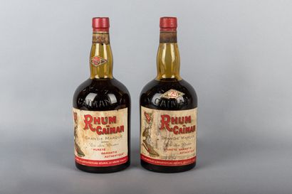 null 2	bouteilles 	RHUM 	"Caïman", 	Planteurs & Importateurs réunis 		 (1 étiquette...