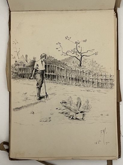 null ORIENTALIST SCHOOL, circa 1910
Sketchbook of Frederic WILLIAMS, Officer in North...