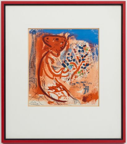 null after Marc CHAGALL
The goat woman 
Lithograph in colors, Charles Sorlier publisher
22...