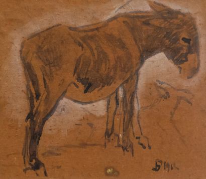null Henri DELUERMOZ (1876-1943)
Donkey
Watercolor signed in the lower middle
18...