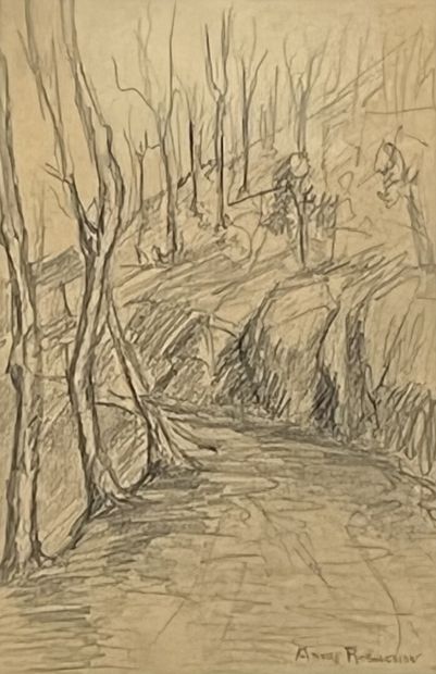 André REGAGNON (1902-1976)
Landscape
Pencil...