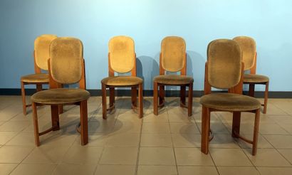 WIESNER HAGER
Suite of six chairs in stained...