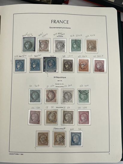 null 4 albums of stamps: France Classical, SM and Modern period of which Ceres, Empire...