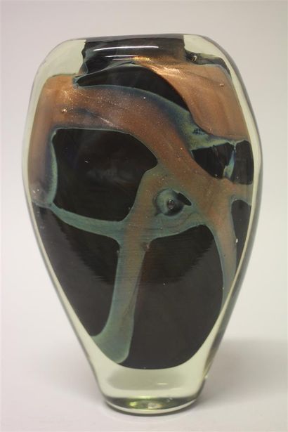 Michèle LUZORO (1949)
Blown glass vase, golden...
