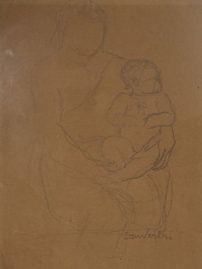 Jean SOUVERBIE (1891-1981)
Woman with child...