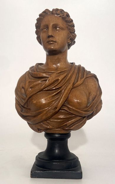 Bust of a woman in the antique style
Carved...