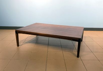 Coffee table in rosewood veneer, rectangular...