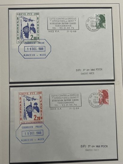 null 6 albums - France : Enveloppes 1er jour accompagnées du timbres original
état...
