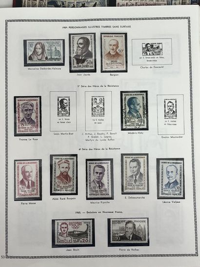 null 9 albums of stamps : Stamps of the Whole World including France, Colonies, Western...