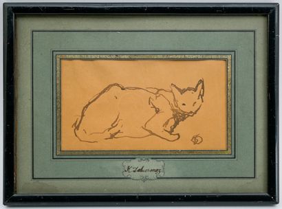 null Henri DELUERMOZ (1876- 1943)
The cat
Monogrammed ink
11 x 20 cm.
