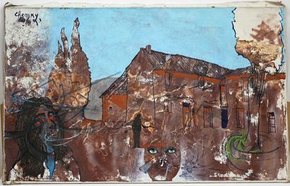 null Jacques CHEMAY (1938-1996)
A dream house
Oil on canvas signed and dated 61 in...