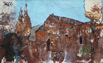 null Jacques CHEMAY (1938-1996)
A dream house
Oil on canvas signed and dated 61 in...