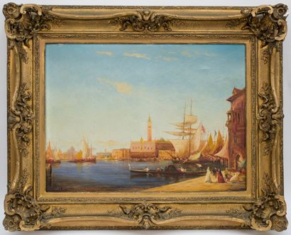null Alfred August Felix BACHMAN (1863-1956)
Grand Canal, Doge's Palace, Venice
Oil...