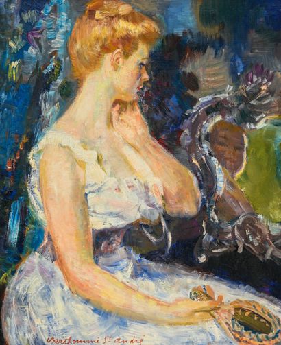 null Louis BERTHOMMÉ-SAINT-ANDRÉ (1905-1977)
The reflection
Oil on canvas signed...