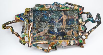null Marie DUCATE (1954)
Adam and Eve
Mixed media on (watercolor, gouache, resin...