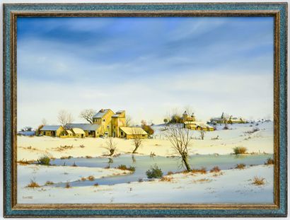 null Tyrone AGUADO (1949)
Landscape under the snow
Oil on canvas, signed lower left
73...