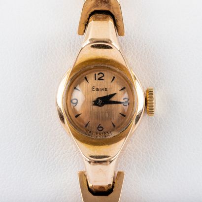 EGINE 
Ladies' watch, case 15mm 18 K gold,...