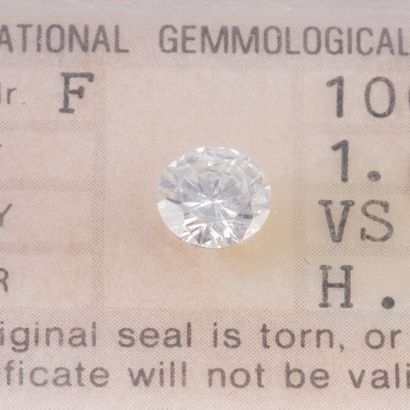 null Sealed brilliant cut diamond 1.02 carat , H color, clarity VS1, IGI 