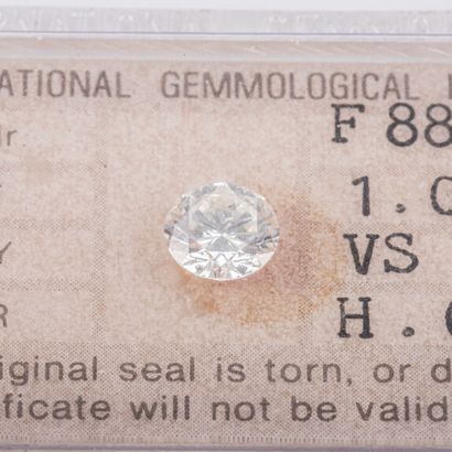 null Diamant taille brillant sous scellé 1.01 carat , couleur H, pureté VS1, IGI...