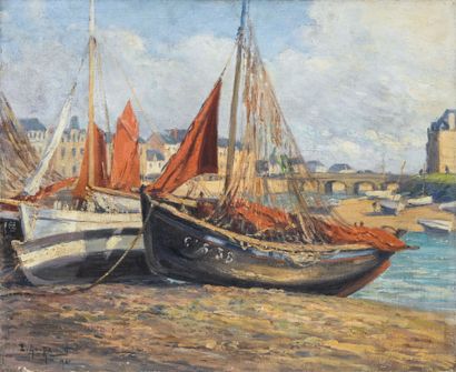 Emile GAUFFRIAUD (1877-1957)
Port de Pouligen,...
