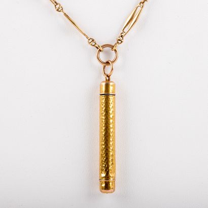 Fancy link necklace and mechanical pencil,...