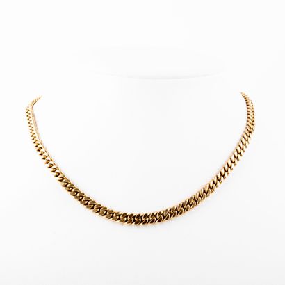 null Collier en chute or 18K, maille gourmette
Poids : 48,8 g.