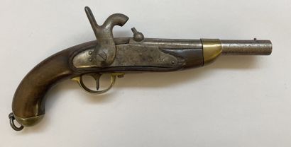 null Cavalry percussion pistol in the style of a model 1822 T Bis, formerly flintlock...
