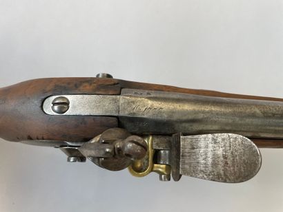 null Composite flintlock rifle, lock marked "Maubeuge Manufacture Nationale", battery...