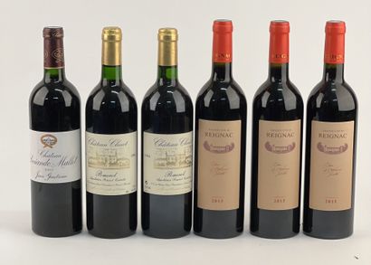 null 6 bottles: 3 REIGNAC 2015 Bordeaux, 2 CHÂTEAU CLINET 1994 Pomerol, 1 CHÂTEAU...