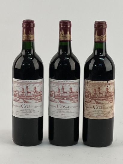 null 3 bottles CHÂTEAU COS D'ESTOURNEL 1986 2e GC Saint-Estèphe (E. 1 a, g, t)