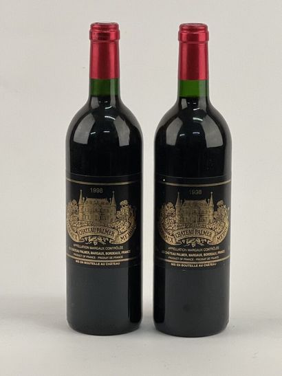 null 2 bottles CHÂTEAU PALMER 1998 3rd GC Margaux