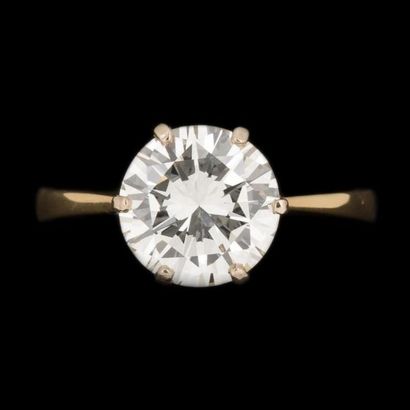 null Bague diamant taille brillant 2 carats, couleur I, pureté VS1, fluorescence...