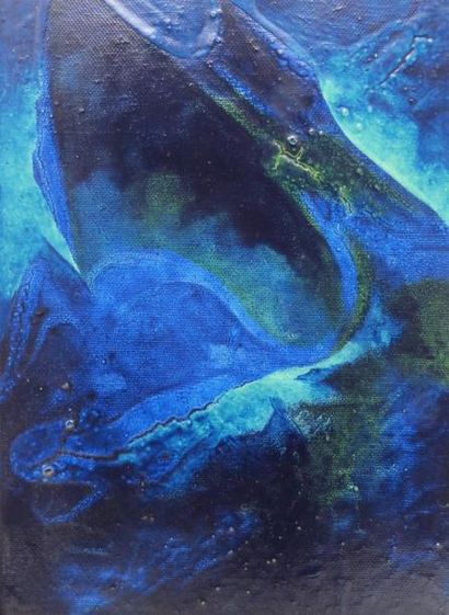null ECOLE ITALIENNE XXe
Composition bleue
Huile sur toile
24 x 19 cm
(signature...