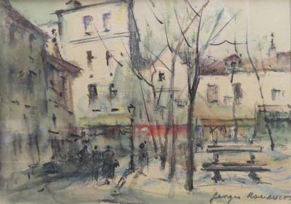 null Georges-Dominique ROUAULT (1904-2002)
Place du Tertre, Paris
Aquarelle signée...