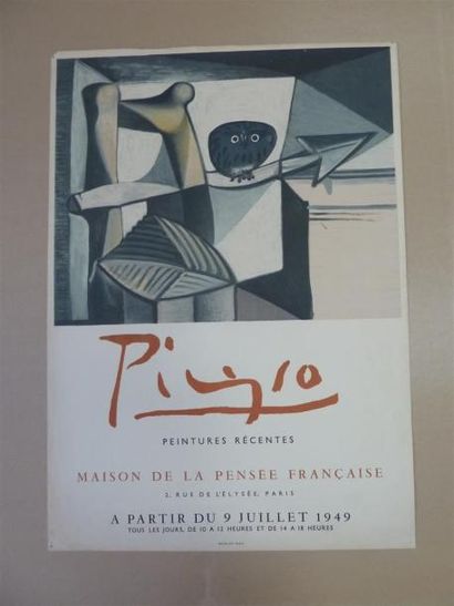null Pablo PICASSO 
Maison de la Pensée Française, 1949
Affiche
Mourlot
73 x 52 cm
(pliures,...