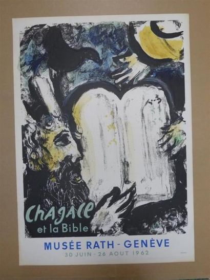 null Marc CHAGALL
Chagall et la Bible, Musée Rath, Genve, 1962
Affiche. Mourlot
76...