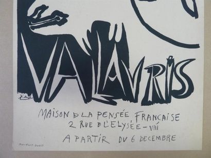 null Pablo PICASSO 
Exposition Maison de la Pensée française 1952
Affiche en noir...