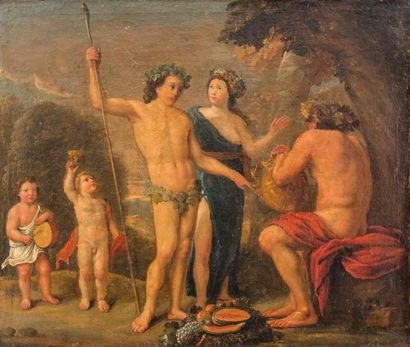 null Suiveur de Nicolas COLOMBEL
Scène mythologique
Huile sur toile, portant une...