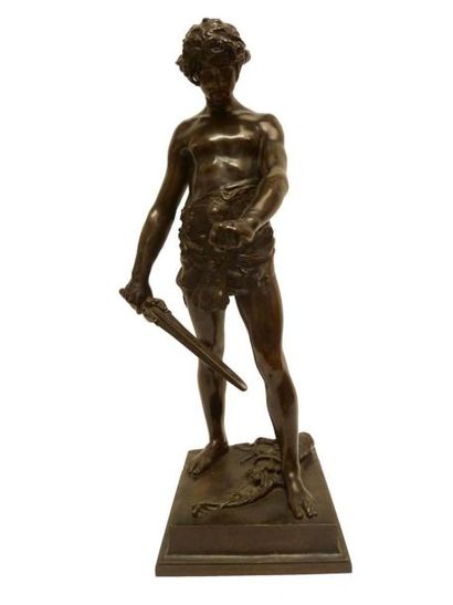 null Jules Jacques LABATUT (1851-1935)
Jeune guerrier au glaive
Sculpture en bronze...