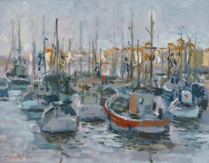 null Joseph LAULIÉ (1928)
Le port de Saint Jean de Luz
Huile sur toile signée en...